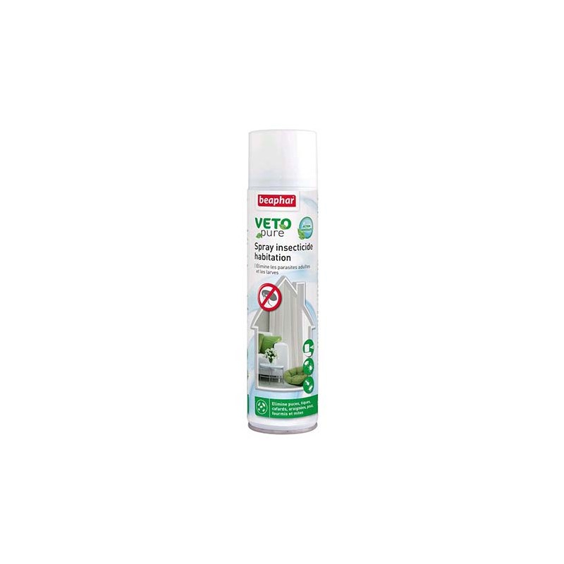Spray anti-puces pour l'habitat naturel Vetopure 400 ml - BEAPHAR