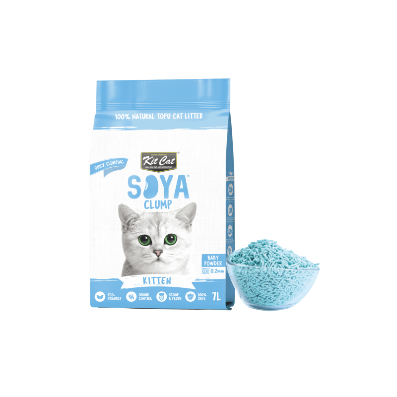 Litière végétale au soja agglomérant Spécial Chaton 7 L - KIT CAT