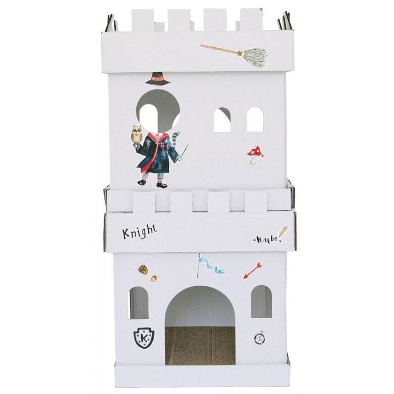 Maison Et Griffoir En Carton Pour Chat Castle Chevalier